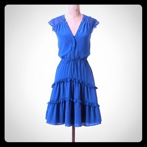 Blue ruffle dress